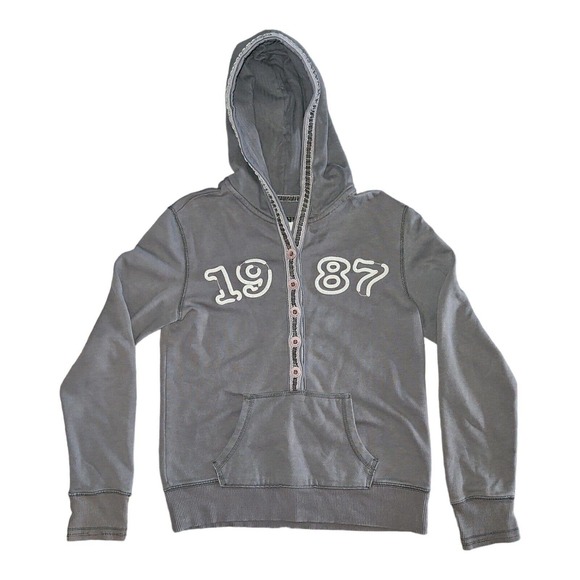 Aéropostale Other - Aeropostale Hoodie Girls Medium Half Button Front Pocket Long Sleeve